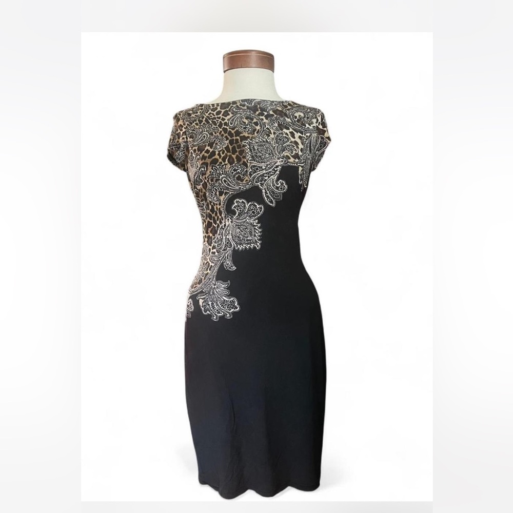 Cache Leopard Paisley Print‎ Dress